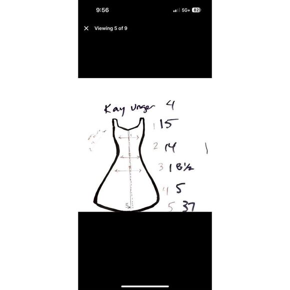 Kay Unger New York red cocktail Christmas dress size 4 - Picture 11 of 12